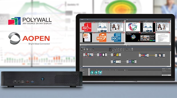AOPEN and Polywall present a compact commercial-grade solution for moderate-sized control rooms